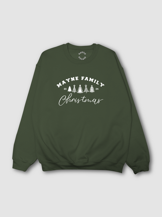 Personalized Family Christmas Sweater - Trees