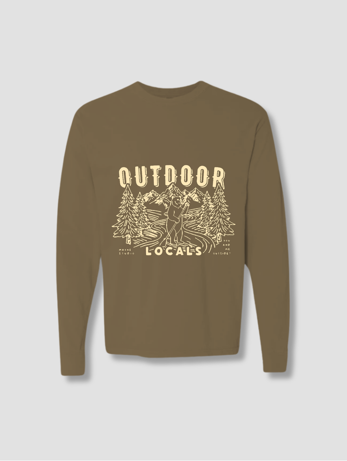 Outdoor Locals Long Sleeve T-Shirt Washed Espresso