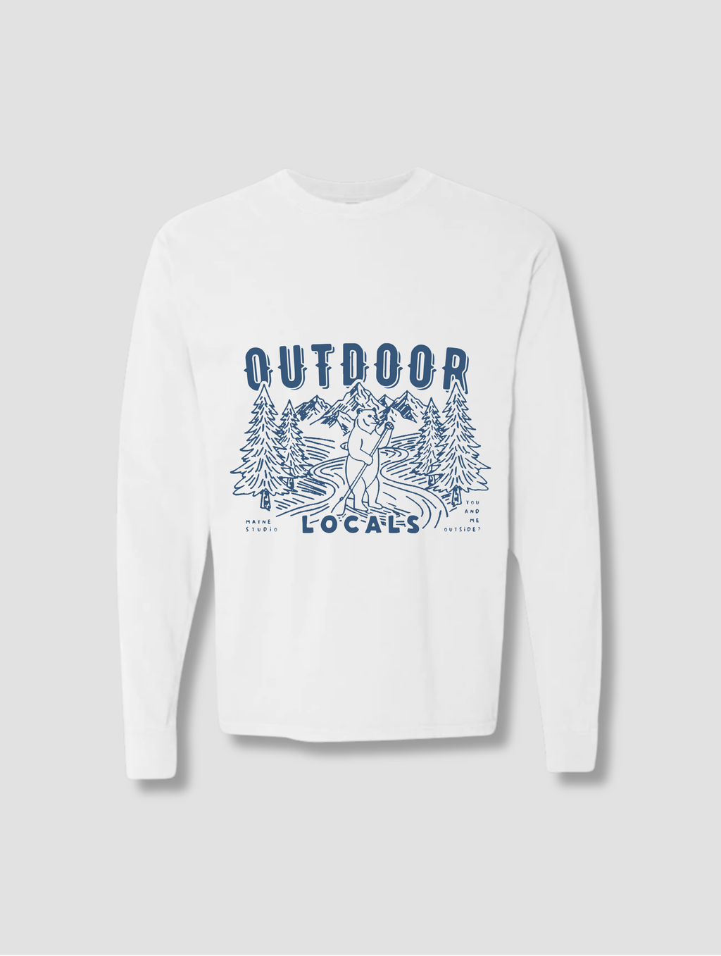 Outdoor Locals Long Sleeve T-Shirt White