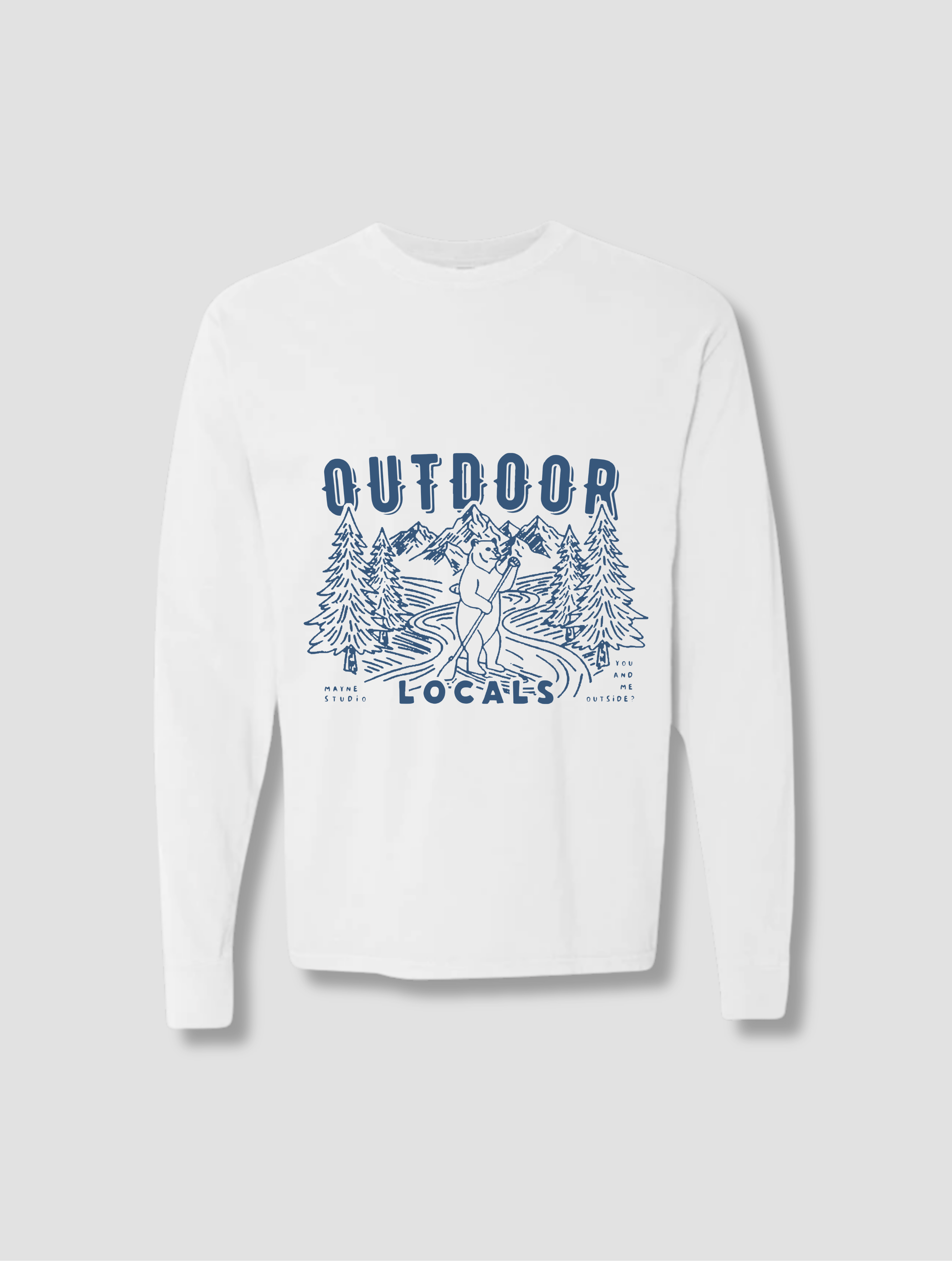Outdoor Locals Long Sleeve T-Shirt White
