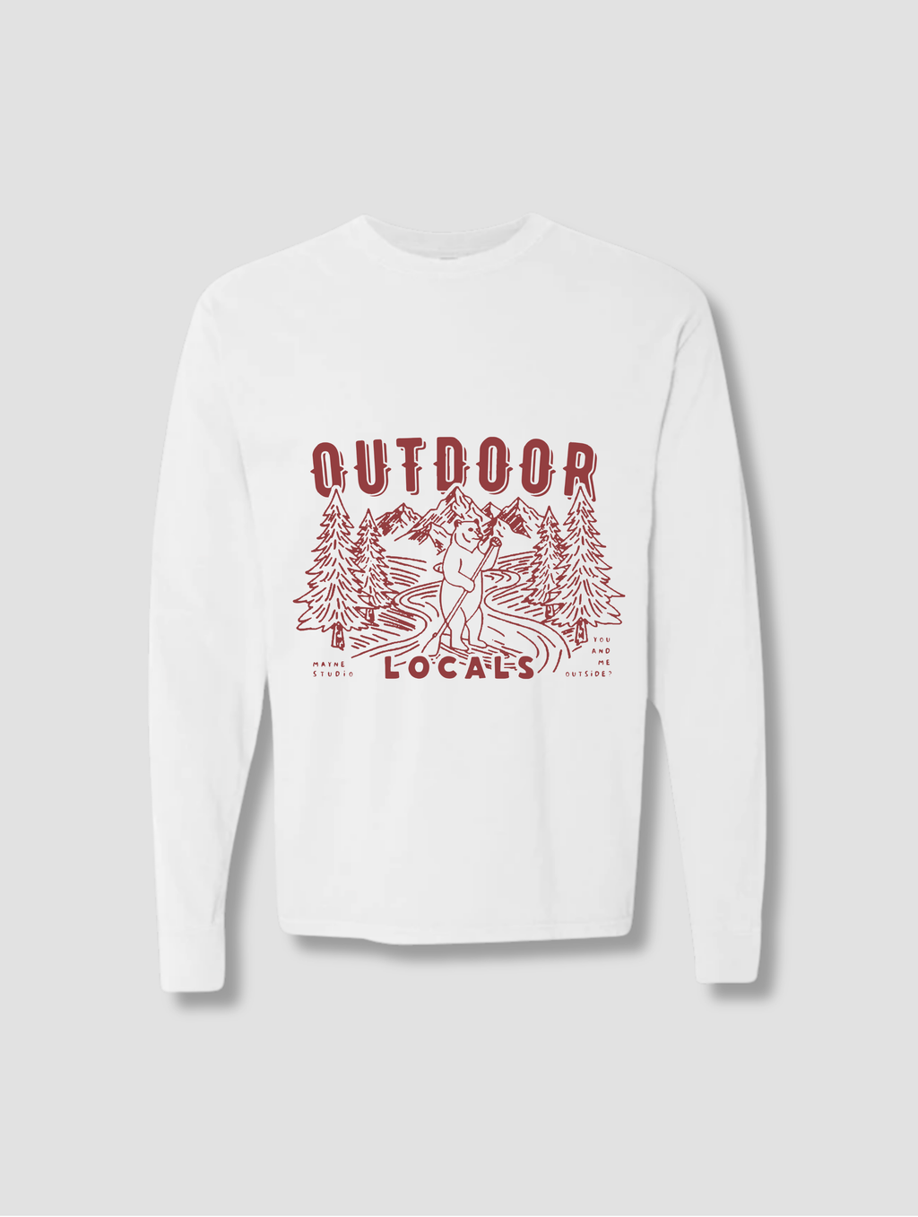Outdoor Locals Long Sleeve T-Shirt White