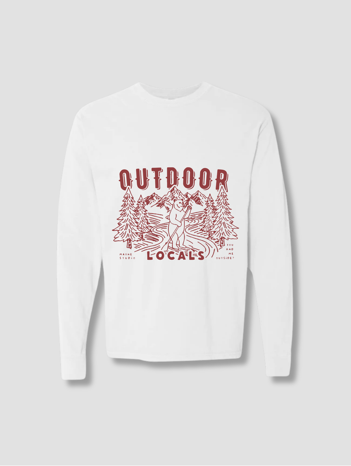 Outdoor Locals Long Sleeve T-Shirt White