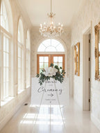 This way to the Ceremony - Glass Sign - Rental