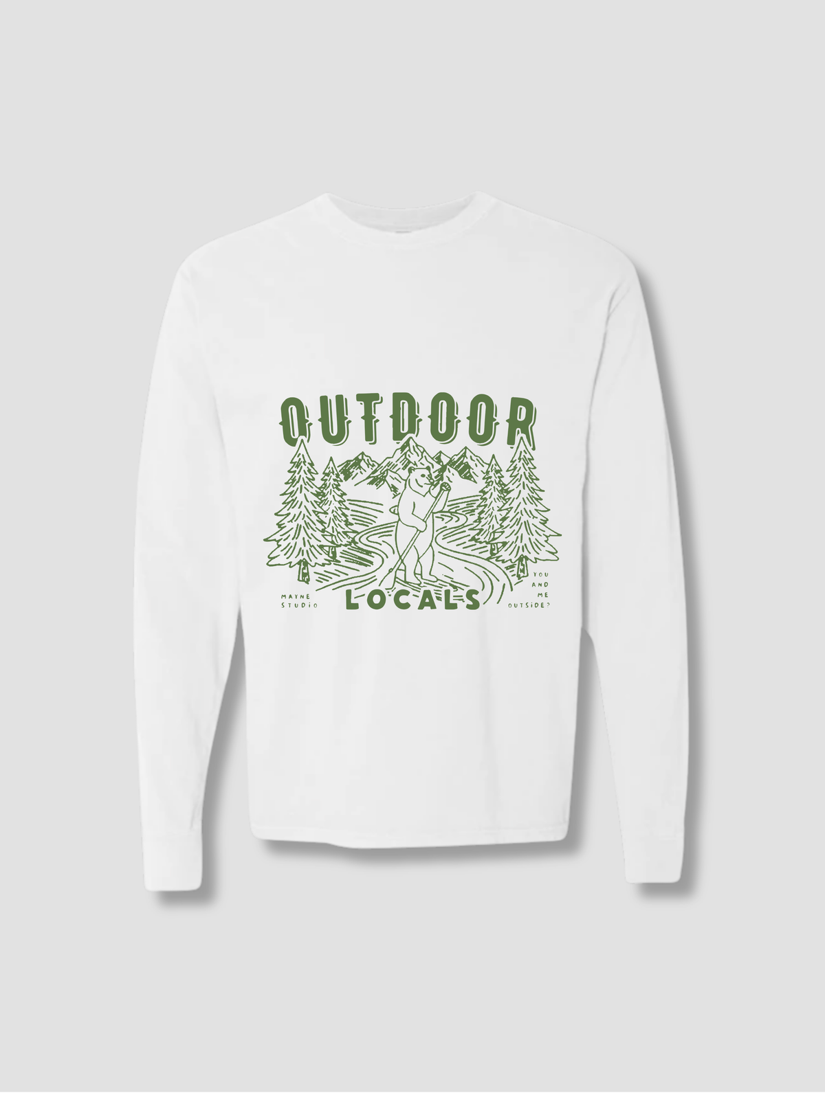 Outdoor Locals Long Sleeve T-Shirt White