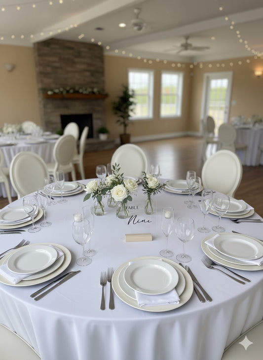 Table Numbers Glass Sign - Rental