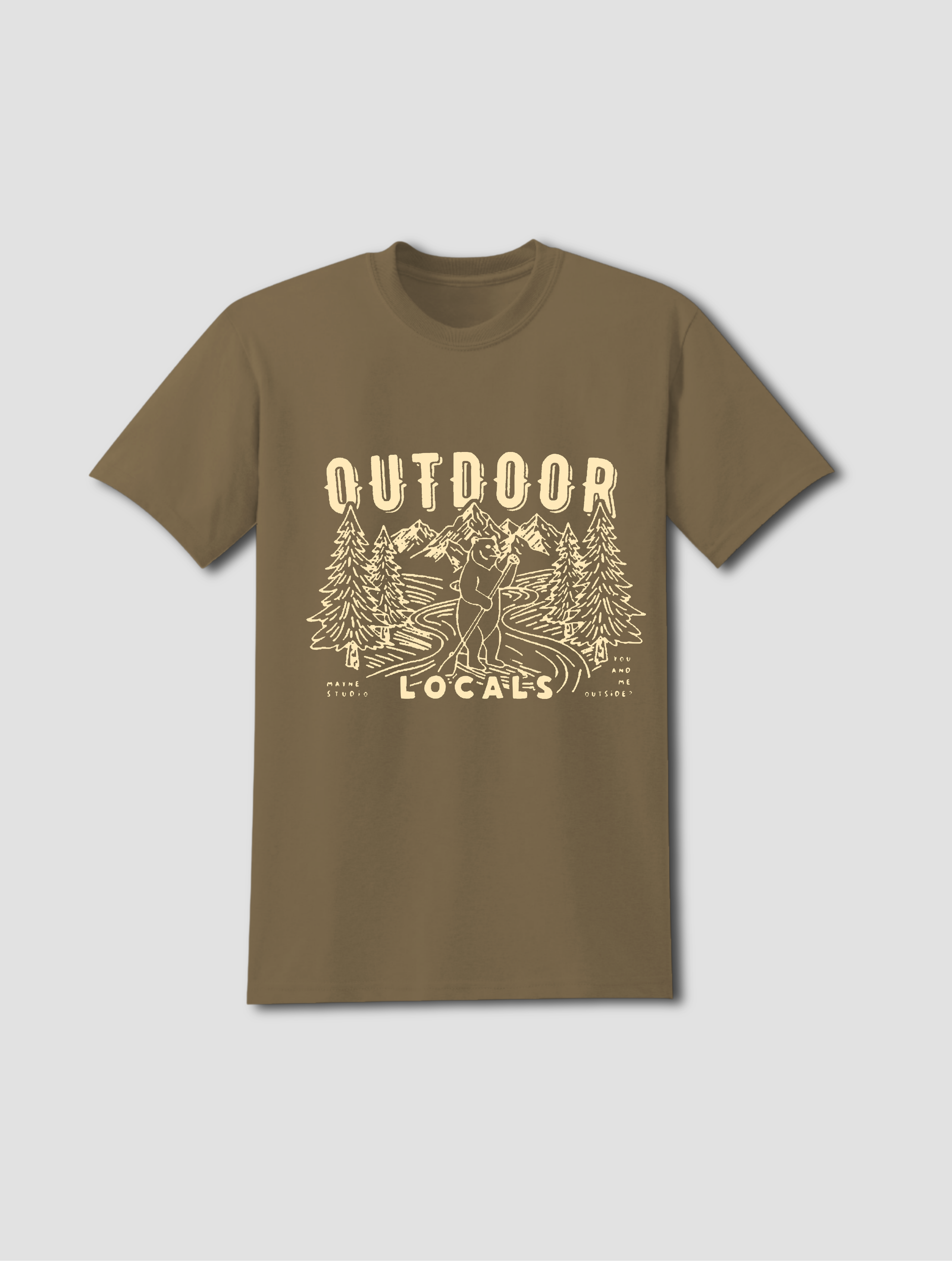 Outdoor Locals T-Shirt Washed Espresso