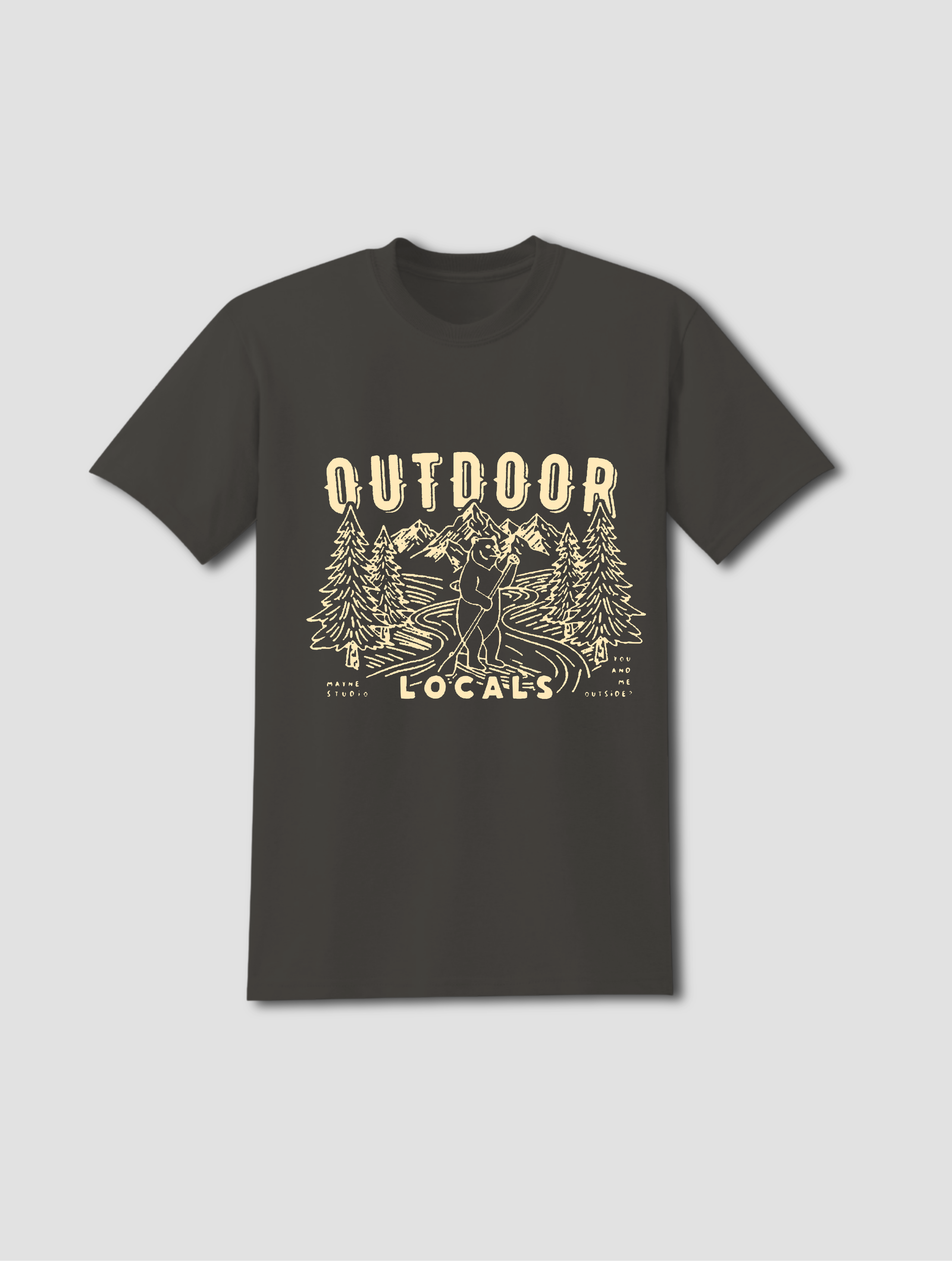 Outdoor Locals T-Shirt Washed Black