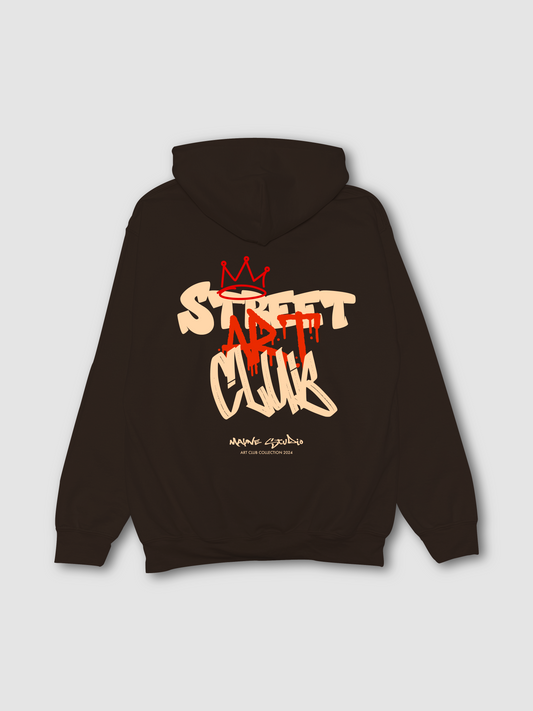 Street Art Club - Hoodie Dark Chocolate